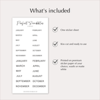 MONTH Stickers – Minimal Monthly Planner Labels