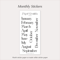 MONTH Stickers – Large Elegant Planner Month Names