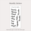 MONTH Stickers – Bold Script Monthly Planner Headers