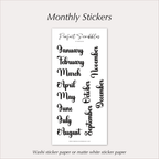 MONTH Stickers – Bold Script Monthly Planner Headers