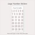 DATE Stickers – Vintage Outline Planner Numbers 1–31