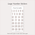 DATE Stickers – Vintage Outline Planner Numbers 1–31