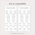 WEEKDAY Stickers – Elegant Script Planner Day Labels