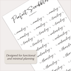 WEEKDAY Stickers – Elegant Script Planner Day Labels