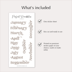 MONTH Stickers – Vintage Decorative Planner Headers