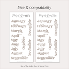 MONTH Stickers – Vintage Decorative Planner Headers