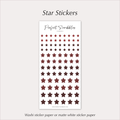 RED STAR Stickers – Planner & Journal Icon Stars
