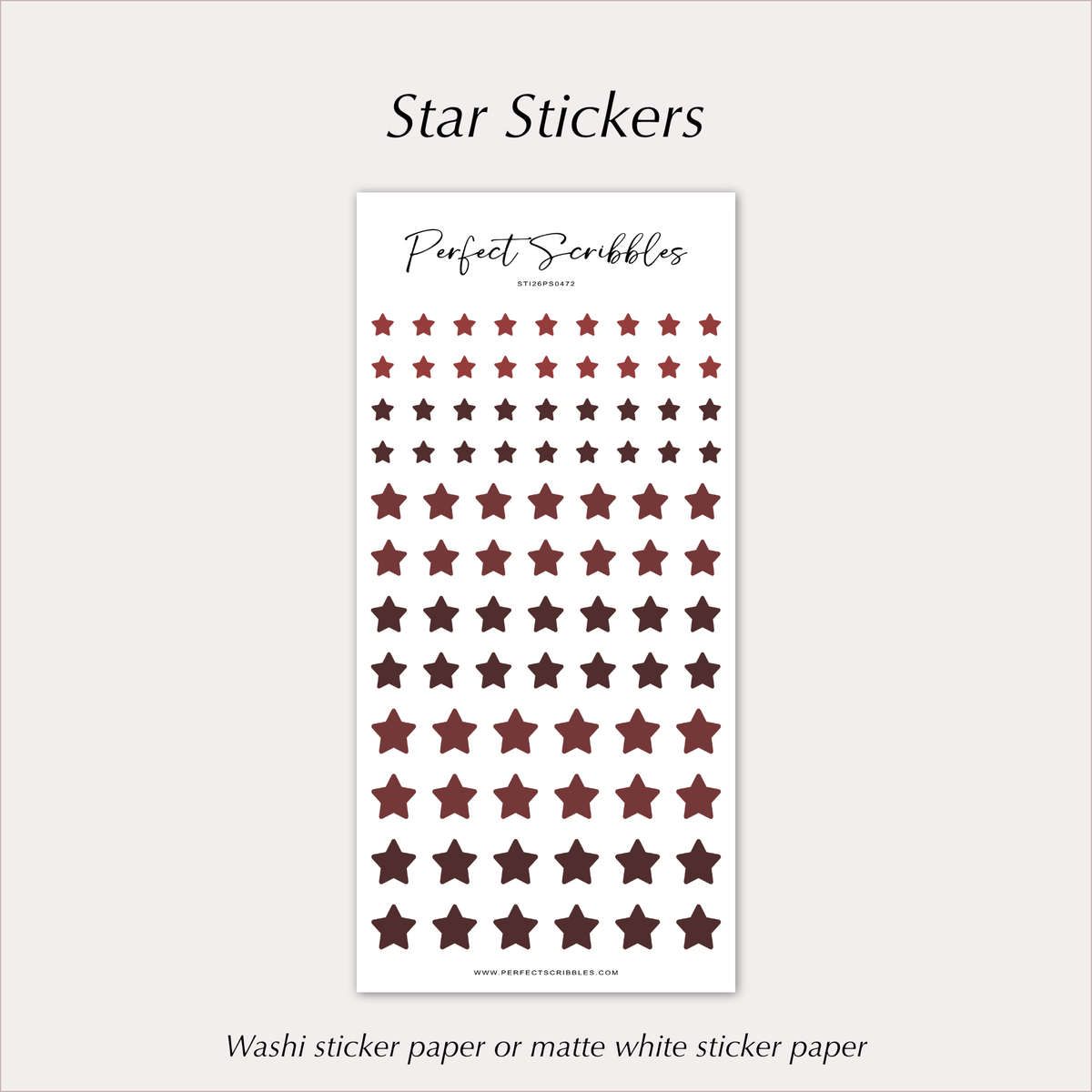 RED STAR Stickers – Planner & Journal Icon Stars
