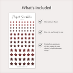 RED STAR Stickers – Planner & Journal Icon Stars