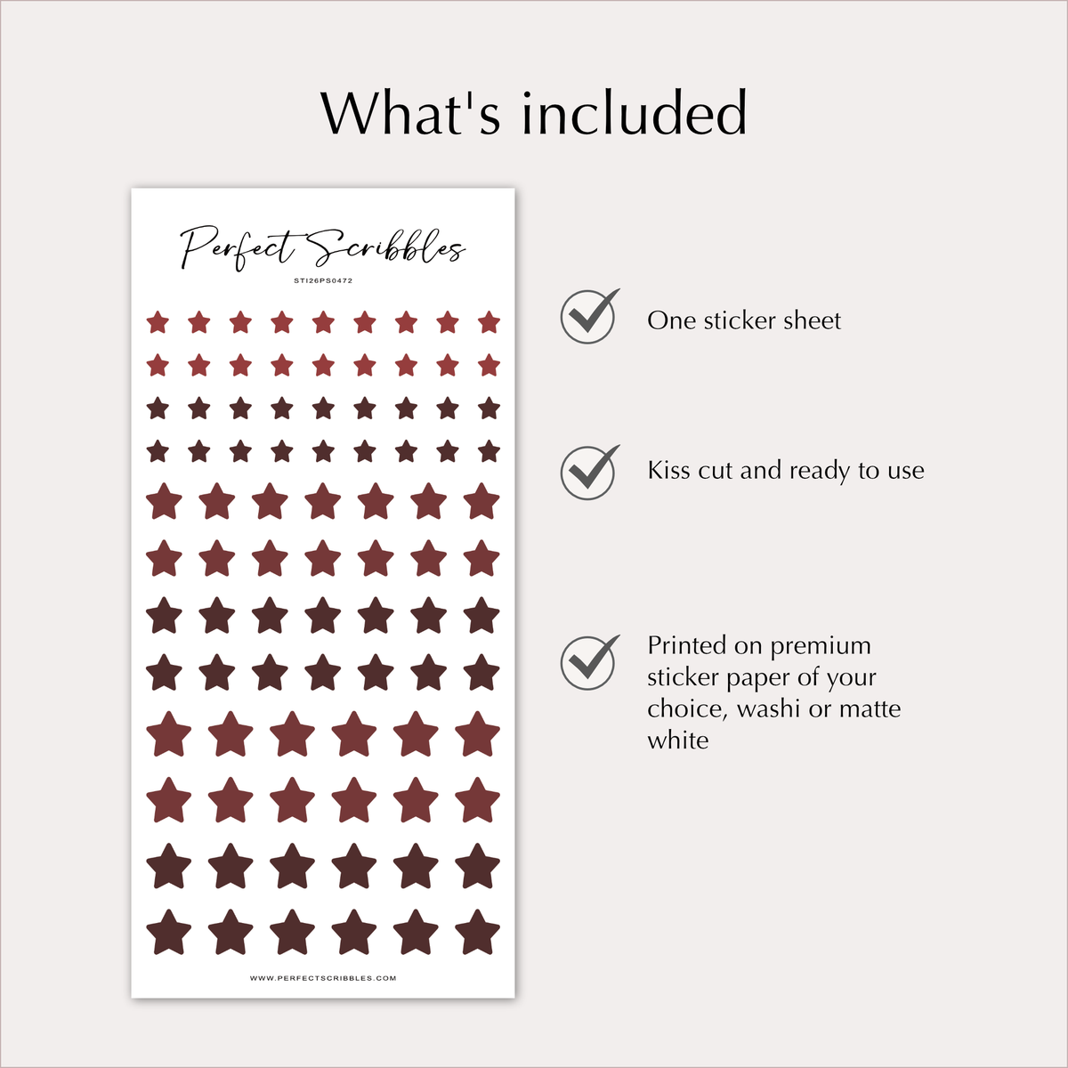 RED STAR Stickers – Planner & Journal Icon Stars