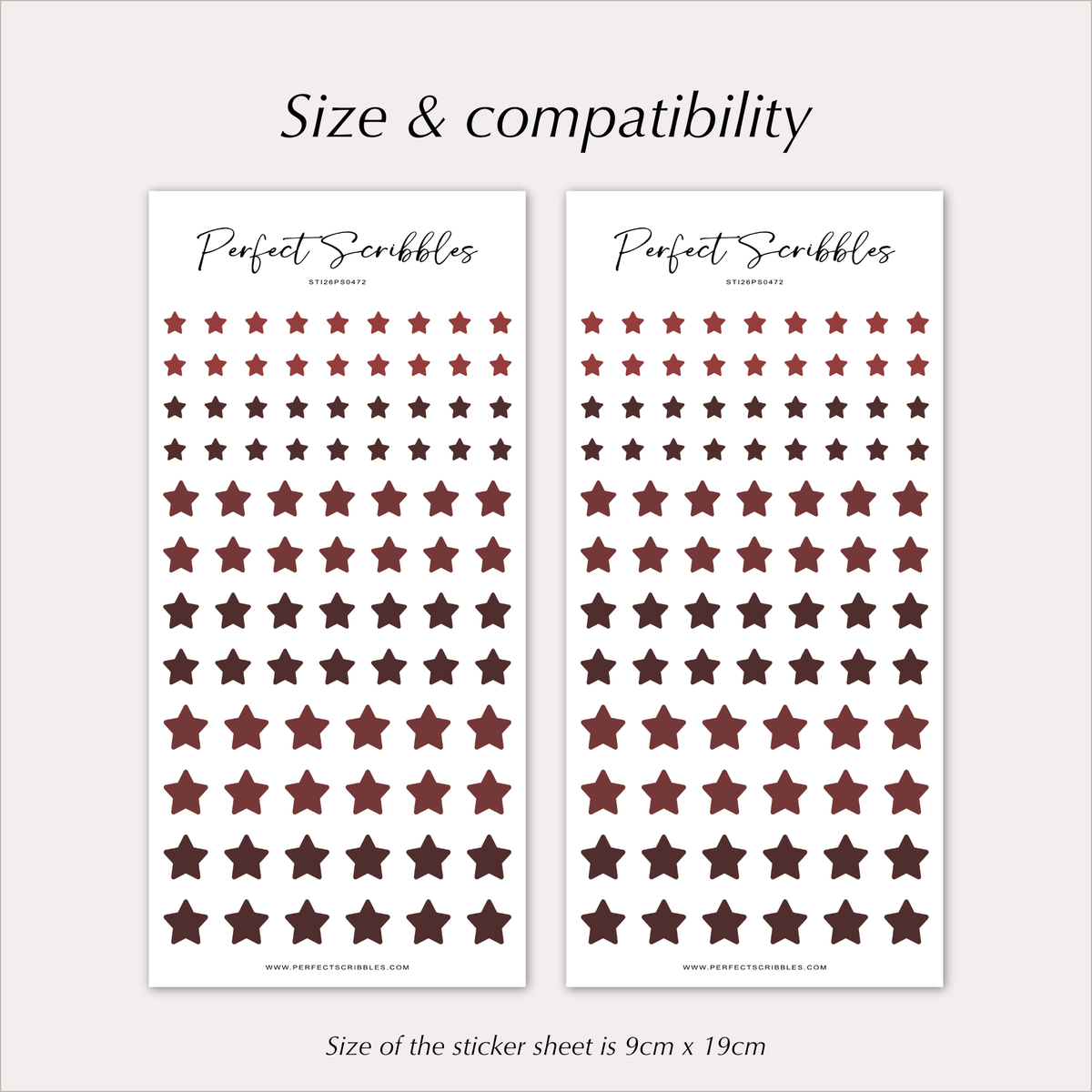 RED STAR Stickers – Planner & Journal Icon Stars