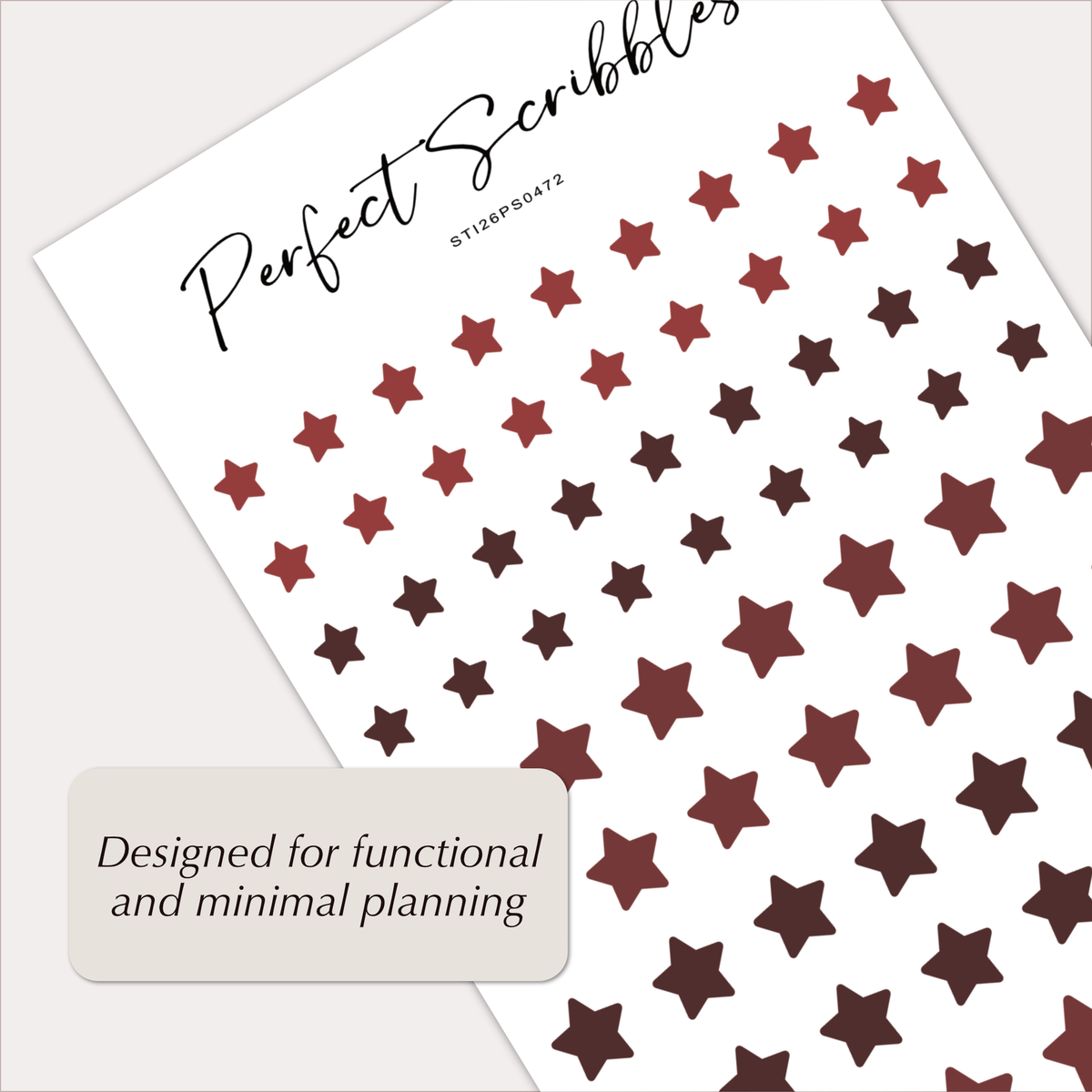 RED STAR Stickers – Planner & Journal Icon Stars