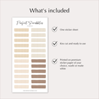 GRID WASHI Tape Stickers – Neutral Plaid & Check Patterns