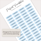 GROCERIES Planner Stickers – Minimal Capsule Labels
