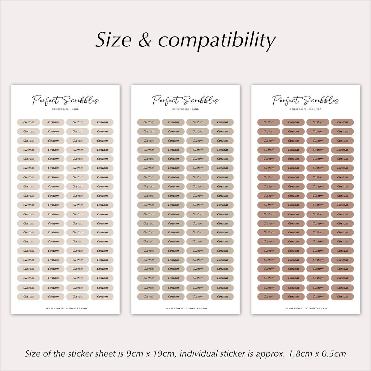 CUSTOM TEXT Planner Stickers – Personalised Capsule Labels