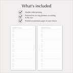 CONTACT INFORMATION Planner Inserts – Address & Contact Details Pages