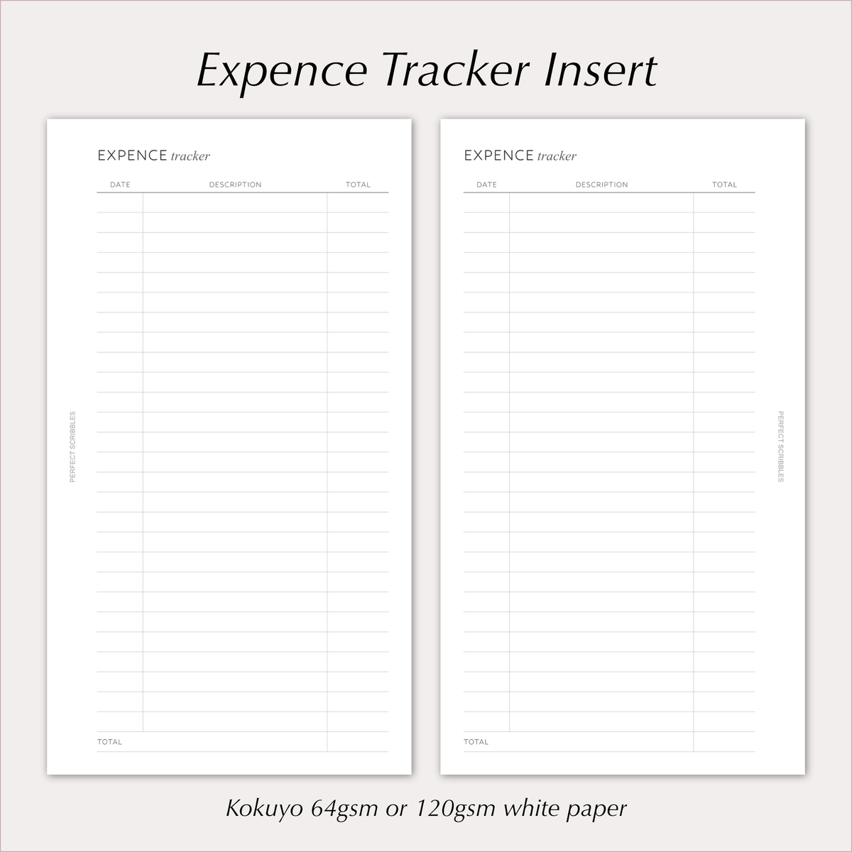 EXPENSE TRACKER Planner Inserts – Spending & Finance Log