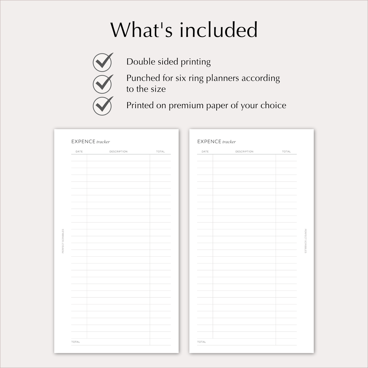 EXPENSE TRACKER Planner Inserts – Spending & Finance Log