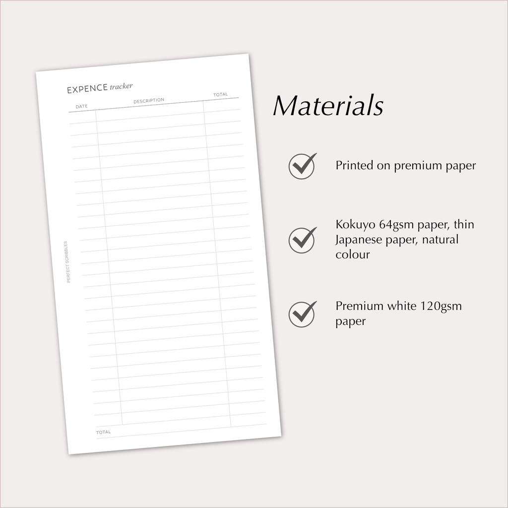 EXPENSE TRACKER Planner Inserts – Spending & Finance Log