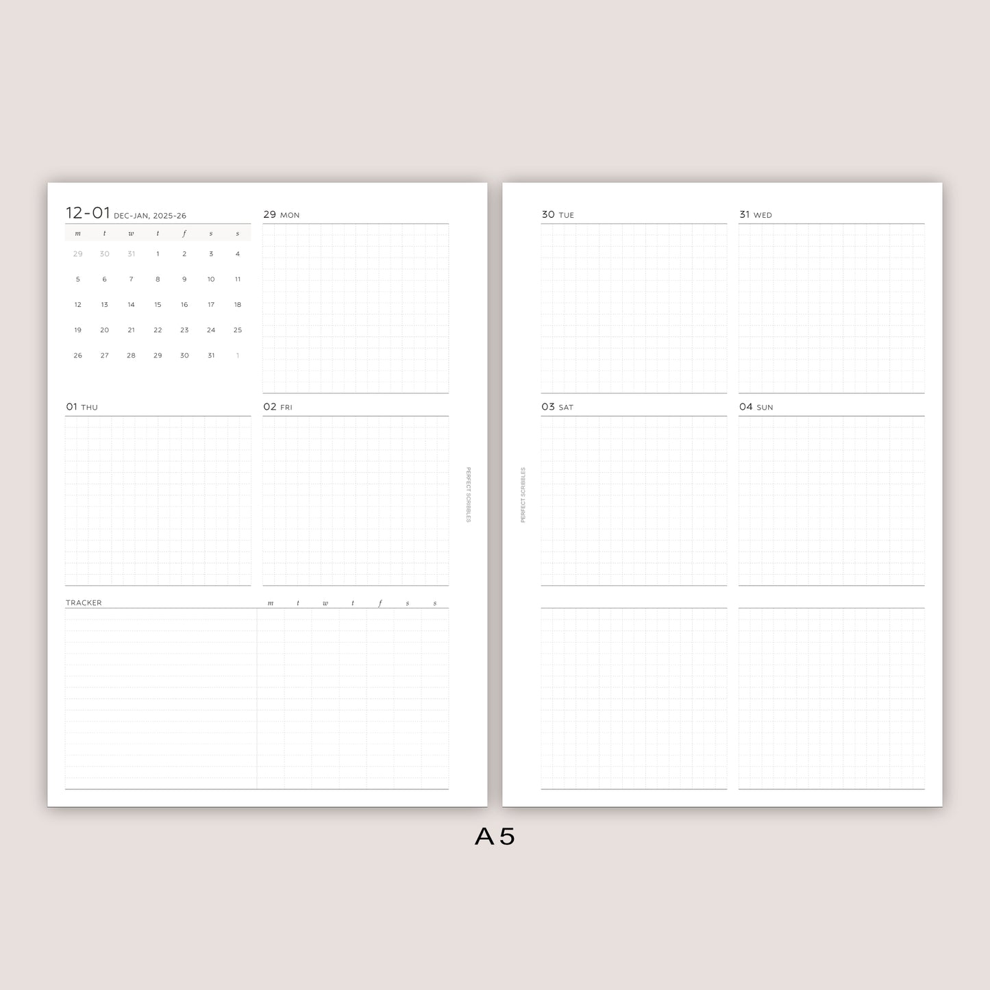 2026 DATED Weekly Planner Inserts | With tracker | PRINTED