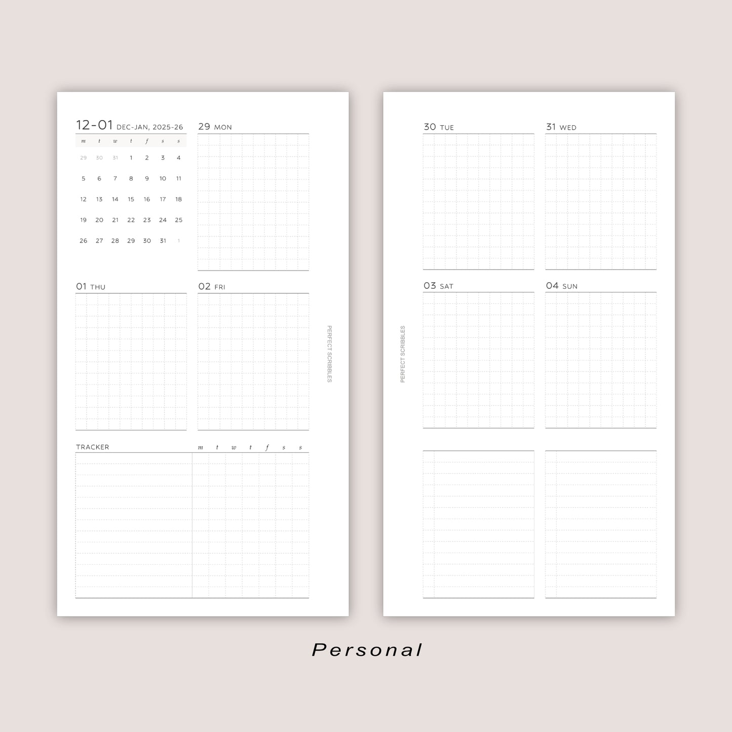 2026 DATED Weekly Planner Inserts | With tracker | PRINTED