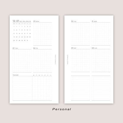 2026 DATED Weekly Planner Inserts | With tracker | PRINTED
