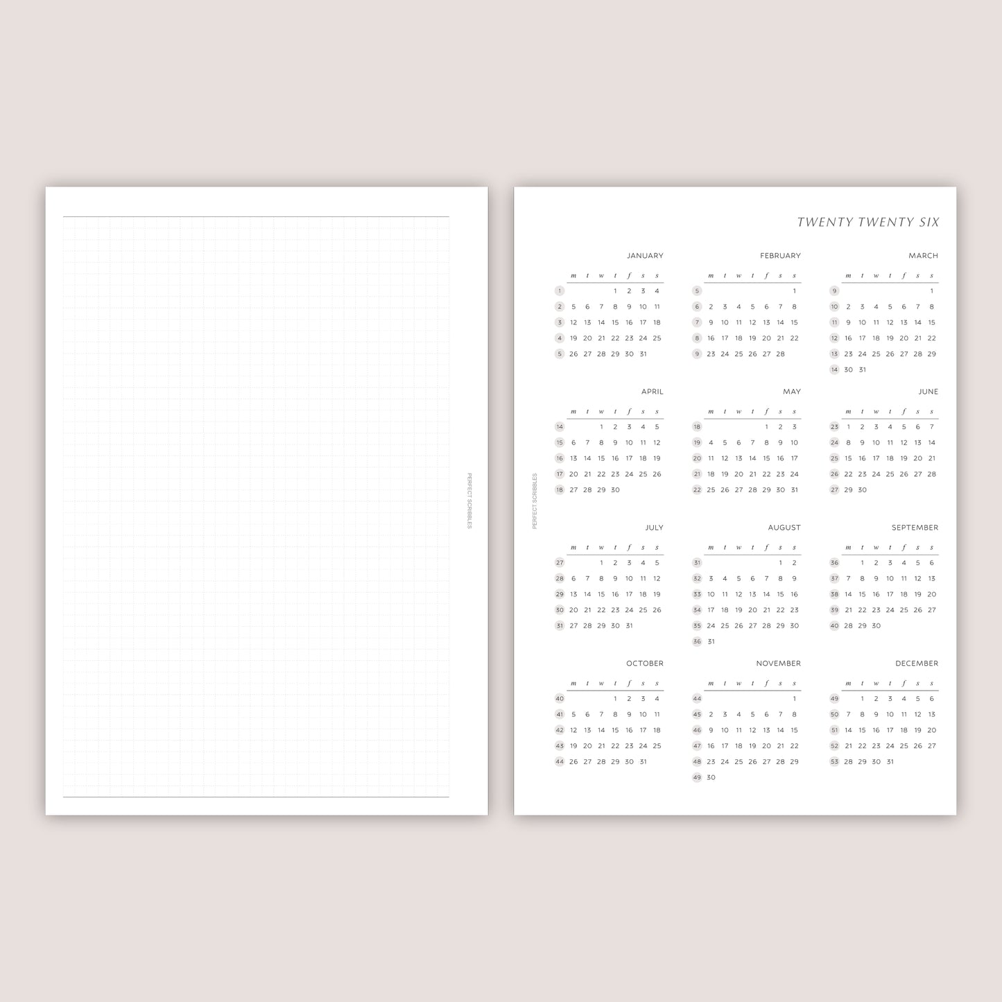 2026 DATED Insert Planner Bundle | PRINTED