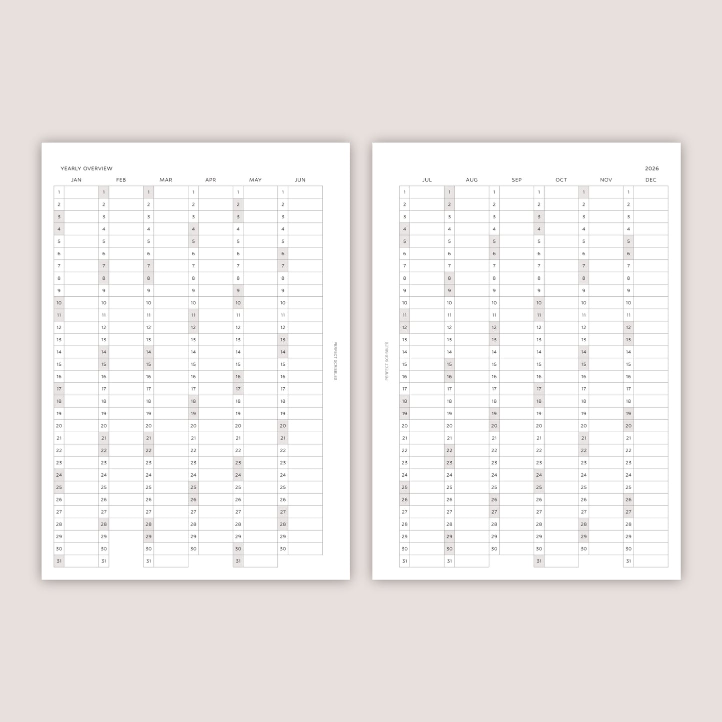 2026 DATED Insert Planner Bundle | PRINTED