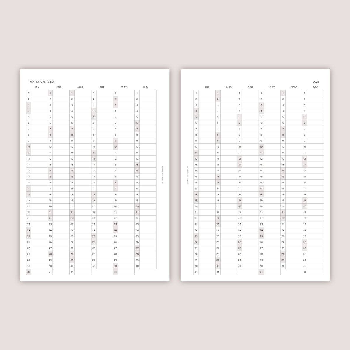 2026 DATED Insert Planner Bundle | PRINTED