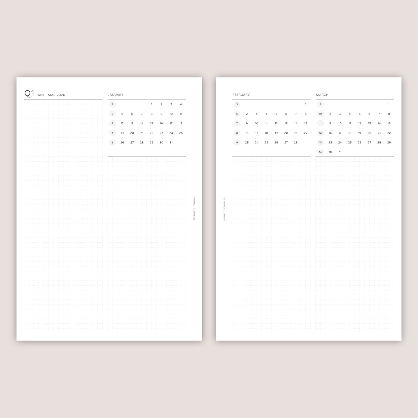 2026 DATED Insert Planner Bundle | PRINTED