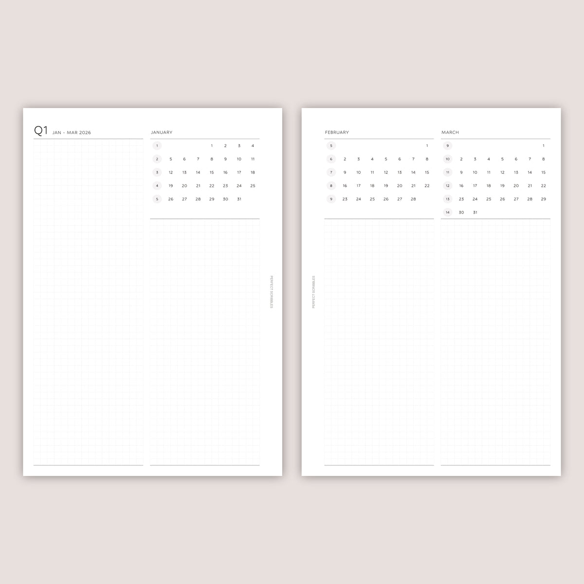 2026 DATED Insert Planner Bundle | PRINTED