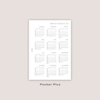 2026 Yearly Overview Insert | PRINTED
