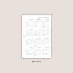 2026 Yearly Overview Insert | PRINTED