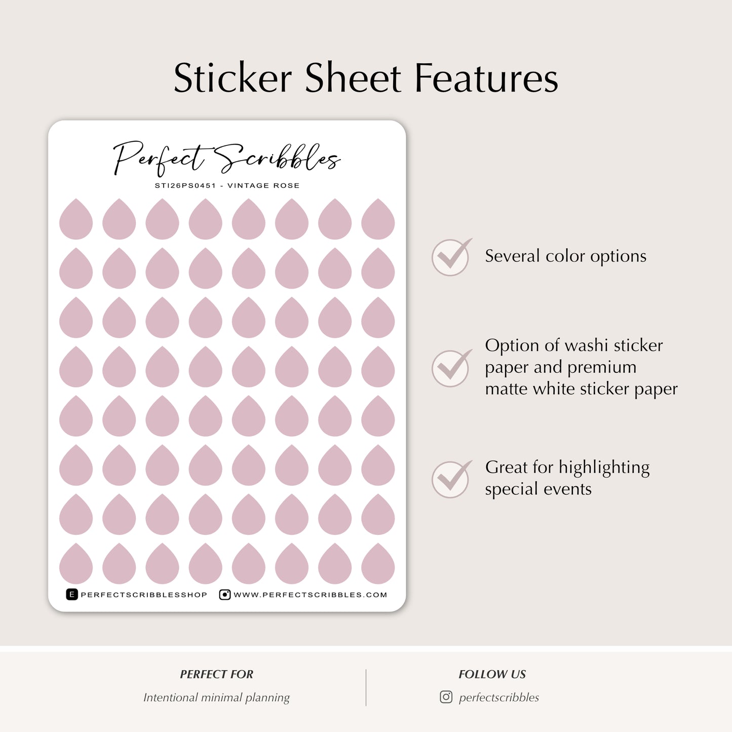 6mm Drop Planner Stickers | Functional Colour Coding Dots