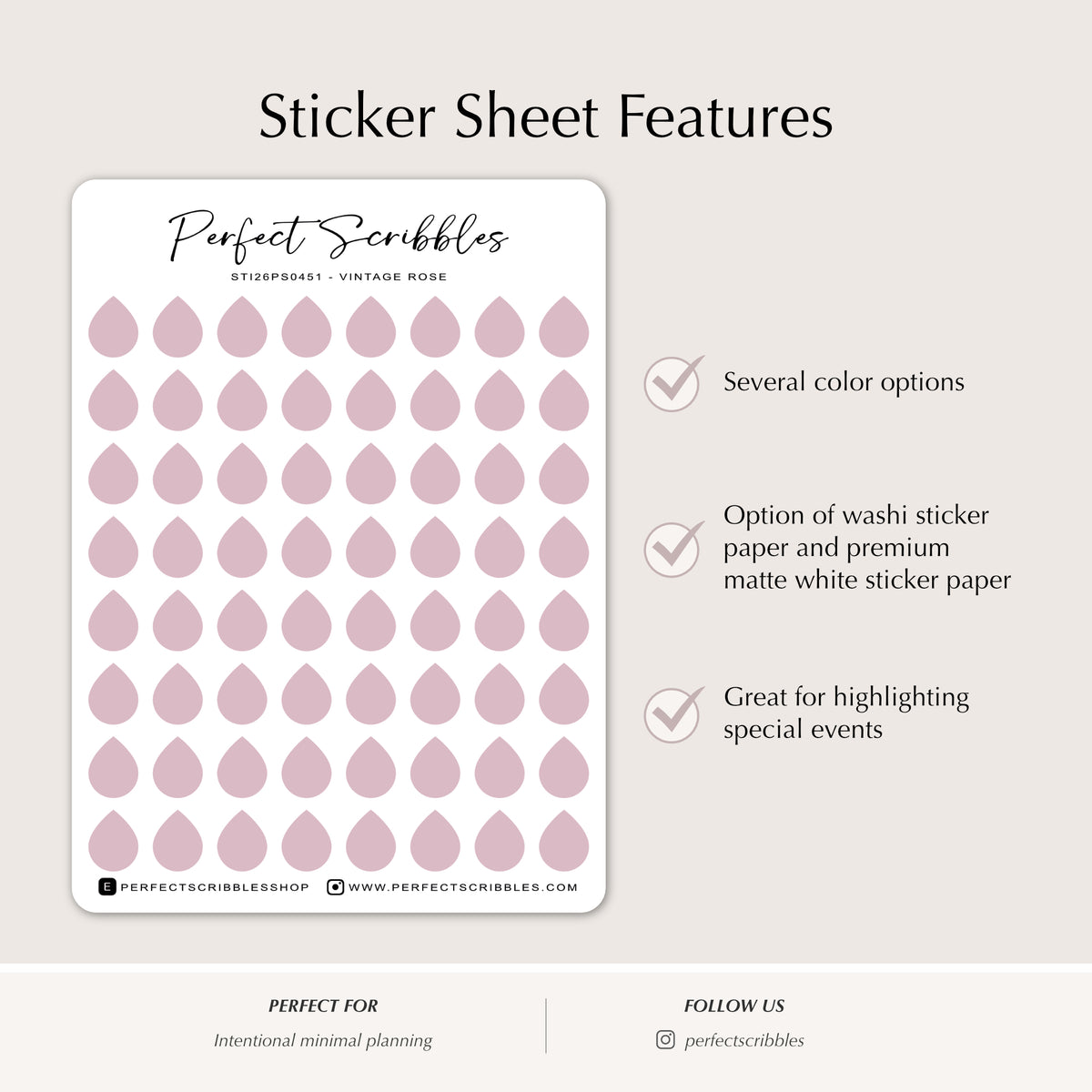 6mm Drop Planner Stickers | Functional Colour Coding Dots