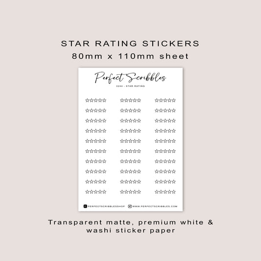 Star rating stickers