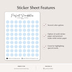 BLUE 6mm DOT Planner Stickers | Minimalist Color Coding (Washi or Matte Paper)