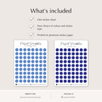 BLUE 6mm DOT Planner Stickers | Minimalist Color Coding (Washi or Matte Paper)