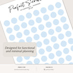 BLUE 6mm DOT Planner Stickers | Minimalist Color Coding (Washi or Matte Paper)