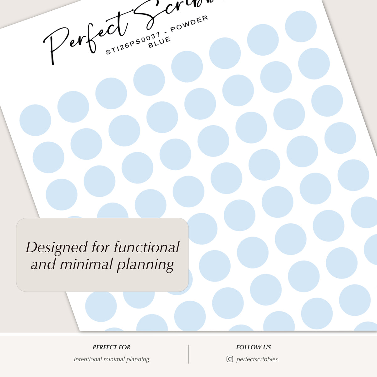 BLUE 6mm DOT Planner Stickers | Minimalist Color Coding (Washi or Matte Paper)