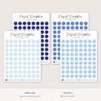 BLUE 6mm DOT Planner Stickers | Minimalist Color Coding (Washi or Matte Paper)