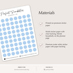 BLUE 6mm DOT Planner Stickers | Minimalist Color Coding (Washi or Matte Paper)