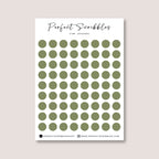 GREEN Colours Regular Dot Planner Stickers – 72 Minimal Matte Dots (6 mm) on 80×110 mm Sheet | Transparent, washi or Premium Matte – Perfect for Hobonichi, Stalogy & Common Planner