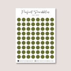 GREEN Colours Regular Dot Planner Stickers – 72 Minimal Matte Dots (6 mm) on 80×110 mm Sheet | Transparent, washi or Premium Matte – Perfect for Hobonichi, Stalogy & Common Planner
