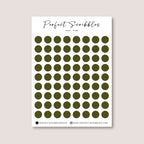 GREEN Colours Regular Dot Planner Stickers – 72 Minimal Matte Dots (6 mm) on 80×110 mm Sheet | Transparent, washi or Premium Matte – Perfect for Hobonichi, Stalogy & Common Planner