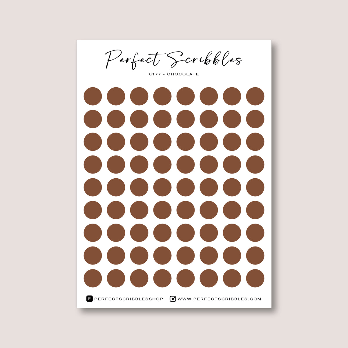 Neutral Colours Regular Dot Planner Stickers – 72 Minimal Matte Dots (6 mm)