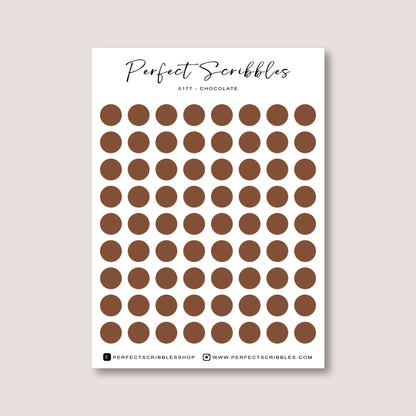 Neutral Colours Regular Dot Planner Stickers – 72 Minimal Matte Dots (6 mm)