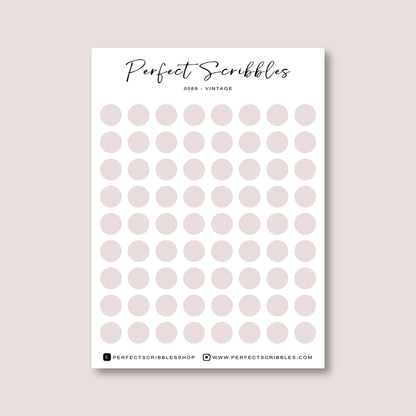 PINK Colours Regular Dot Planner Stickers – 72 Minimal Matte Dots (6 mm)