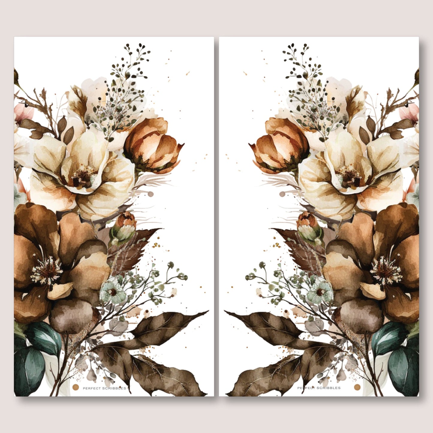 PERSONAL | Neutral floral dashboard | Ring planner insert | Tip in insert | Digital download