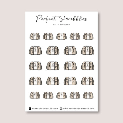 Nintendo icon planner stickers | Transparent matte | Premium white | Stalogy, Hobonichi, Common planner